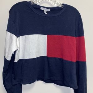 Sweater with red white & blue